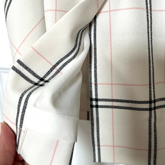 CARLISLE•New York ivory plaid sleeveless sheath dress 2 EUC - Picture 3 of 7